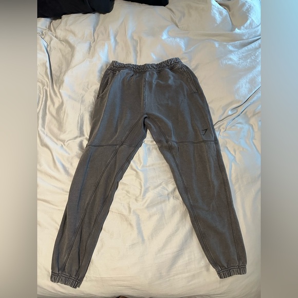 Mens Gymshark Heritage Washed Sweatpants Joggers - Onyx Grey Size Medium - Picture 5 of 9